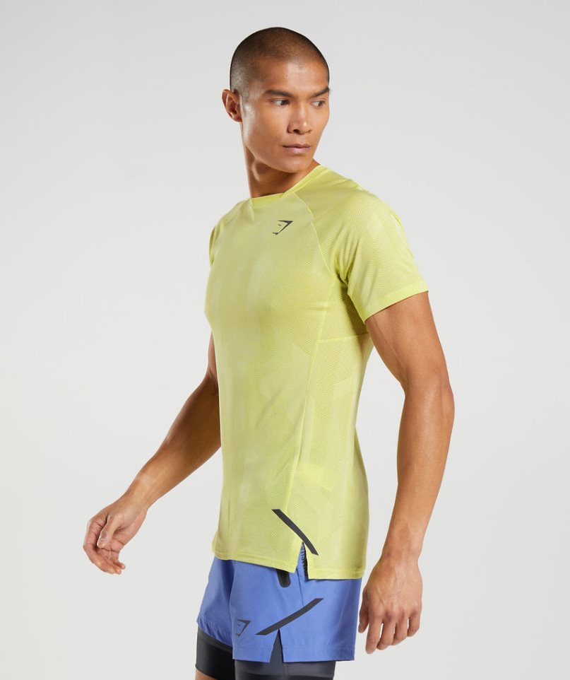 Men's Gymshark Apex T-Shirts Yellow | CA D57N8A